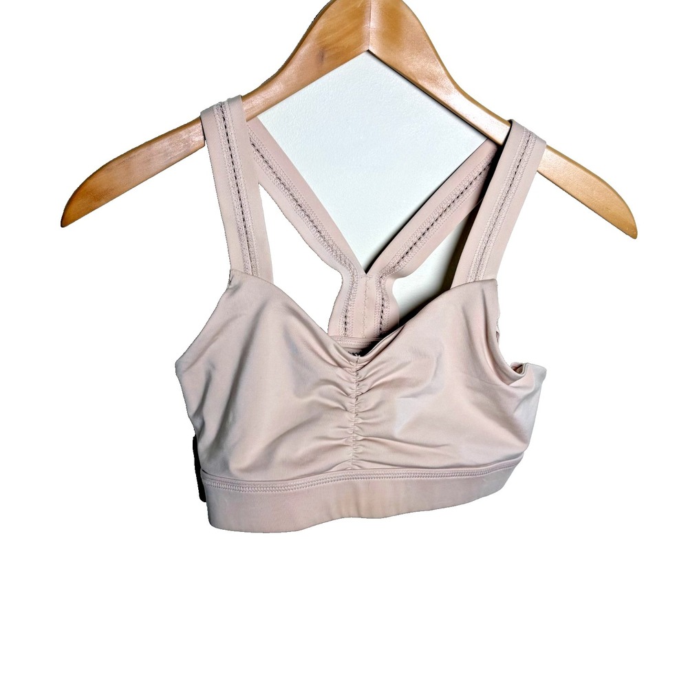 Handful Size S Womens Tan Wireless Pull On Racerback Bralette Bra Everyday